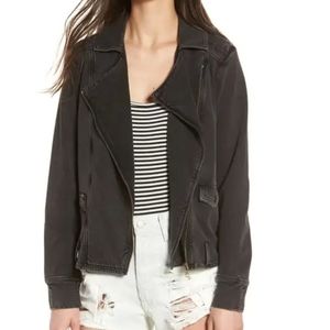 bp Nordstrom Moto soft jacket washed black medium